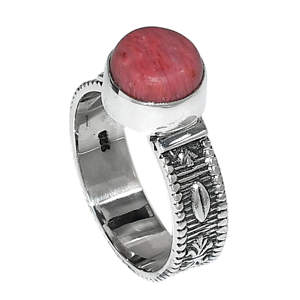Pink Tulip Quartz 925 Sterling Silver Ring Jewelry Size-14 SR01218