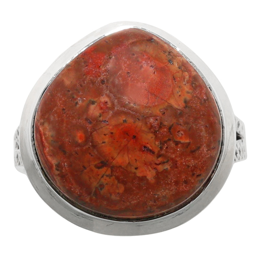 Poppy Jasper 925 Sterling Silver Ring Jewelry Size-21 SR01223