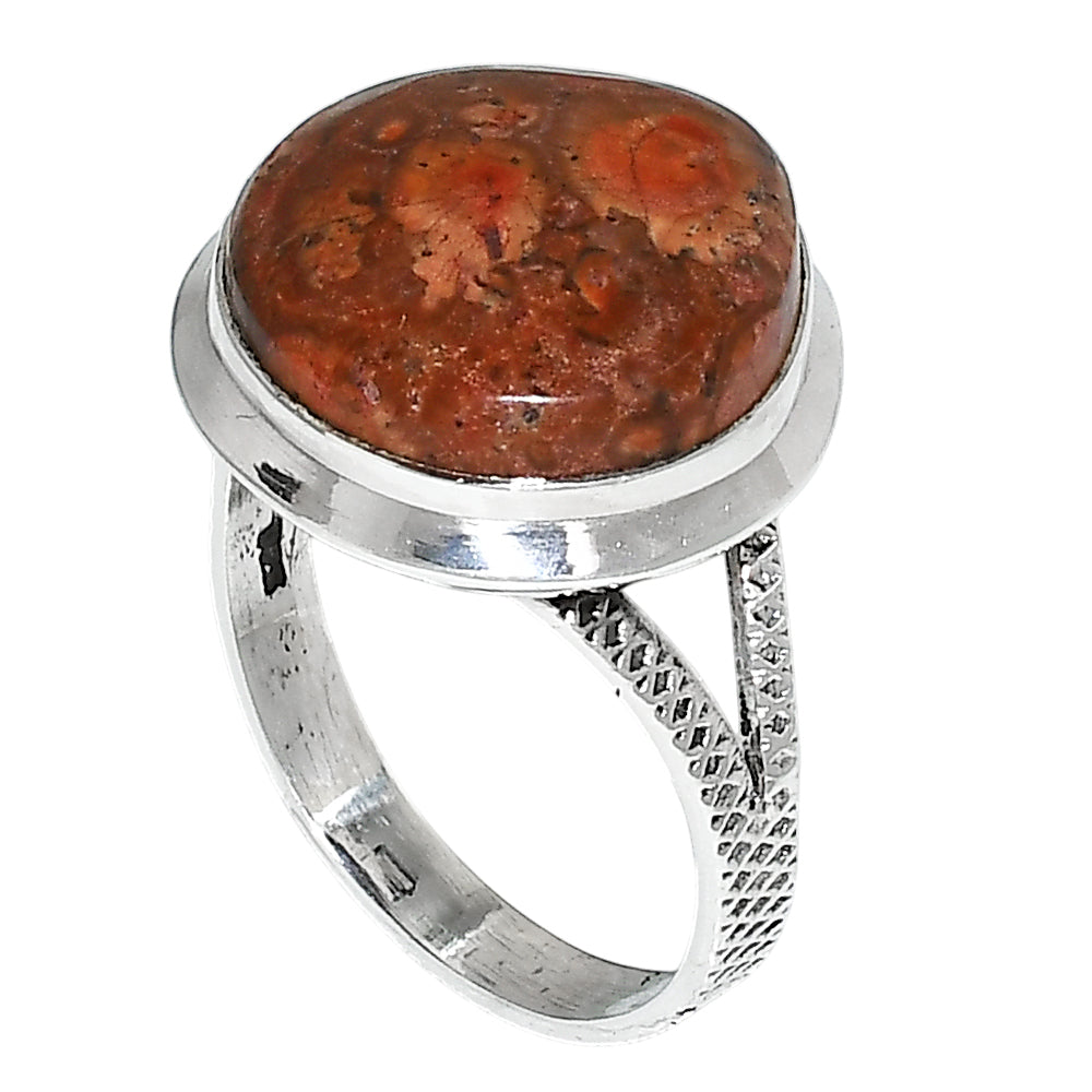 Poppy Jasper 925 Sterling Silver Ring Jewelry Size-21 SR01223