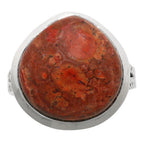 Poppy Jasper 925 Sterling Silver Ring Jewelry Size-21 SR01223