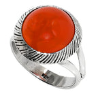 Carnelian 925 Sterling Silver Ring Jewelry Size-17 SR01232