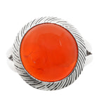 Carnelian 925 Sterling Silver Ring Jewelry Size-17 SR01232