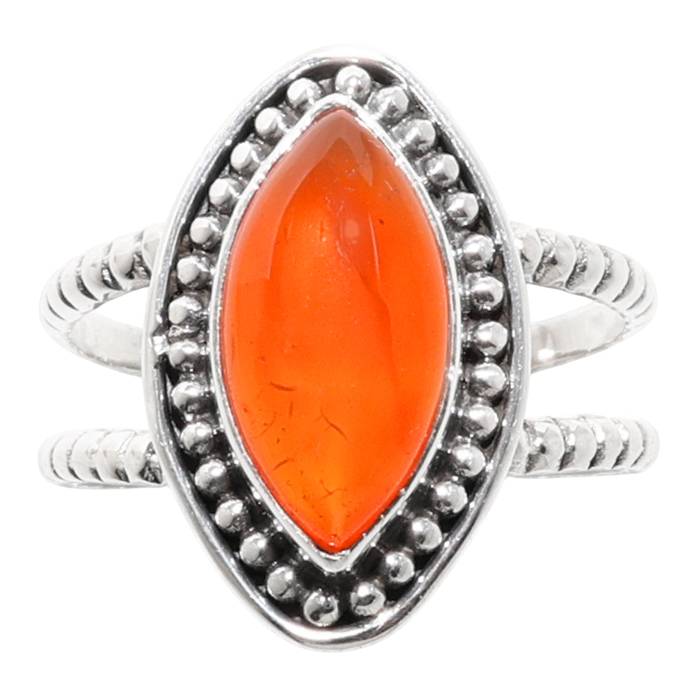 Carnelian 925 Sterling Silver Ring Jewelry Size-16 SR01237