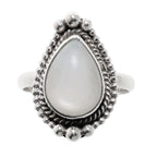 Srilankan Moonstone 925 Sterling Silver Ring Jewelry Size-20 SR01239