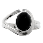 Black Onyx 925 Sterling Silver Ring Jewelry Size-22 SR01246