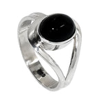 Black Onyx 925 Sterling Silver Ring Jewelry Size-22 SR01246