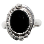 Black Onyx 925 Sterling Silver Ring Jewelry Size-17 SR01249