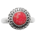 Pink Thulite 925 Sterling Silver Ring Jewelry Size-17 SR01253