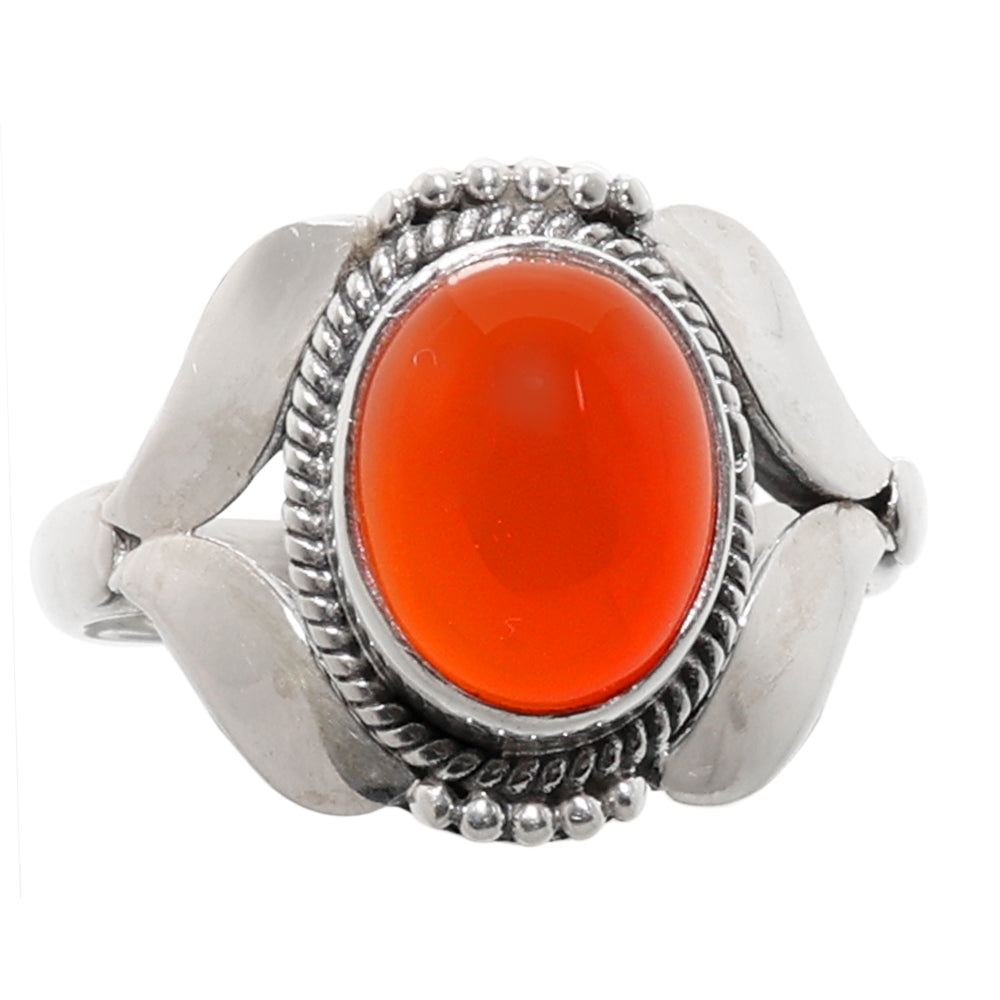 Carnelian 925 Sterling Silver Ring Jewelry Size-16 SR01257