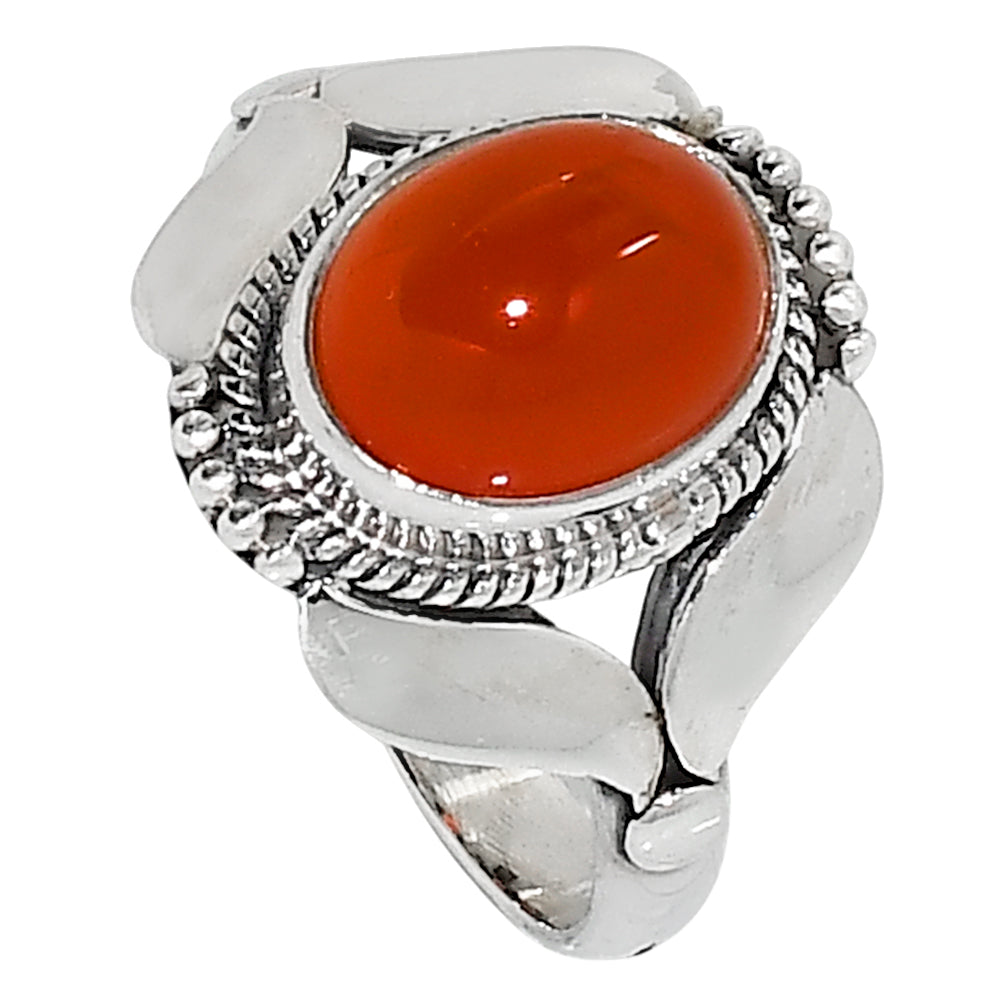 Carnelian 925 Sterling Silver Ring Jewelry Size-16 SR01257