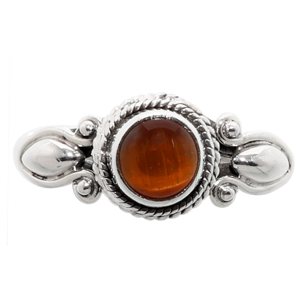 Tiger Eye 925 Sterling Silver Ring Jewelry Size-17 SR01258