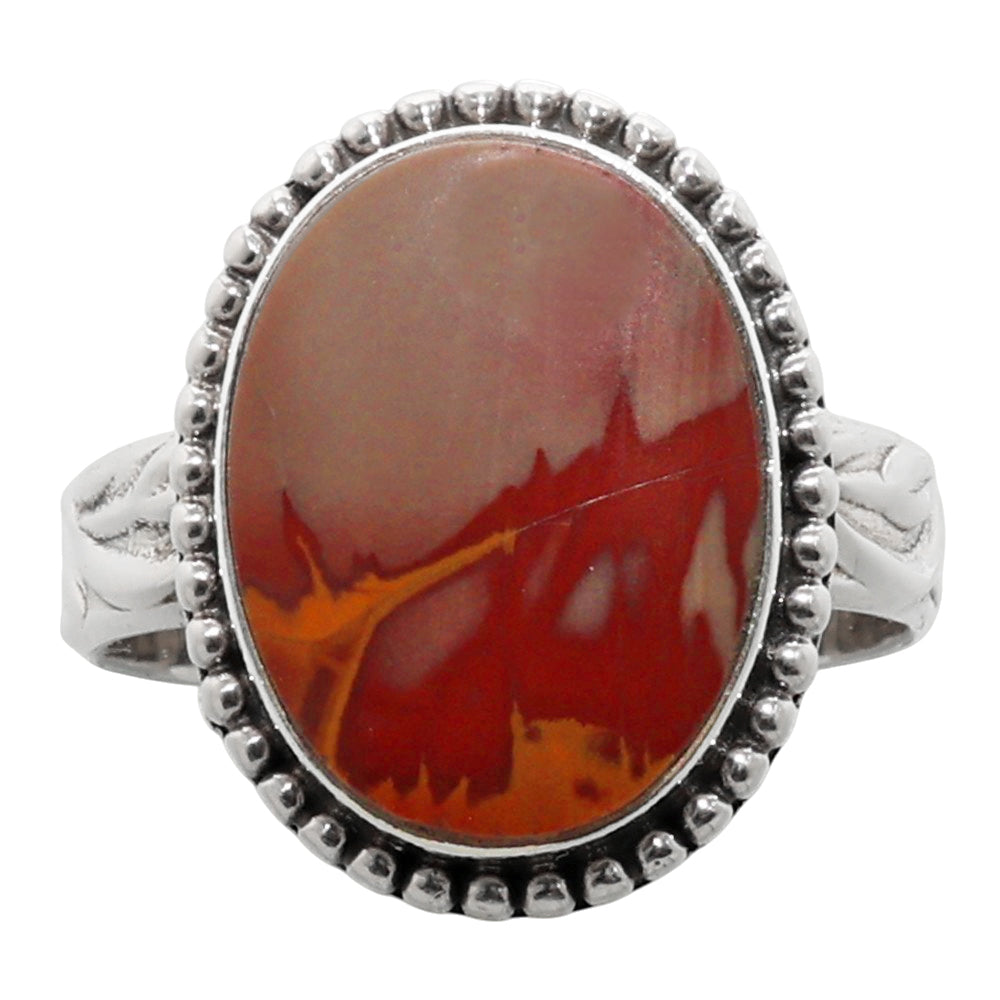 Noreena Jasper 925 Sterling Silver Ring Jewelry Size-20 SR01267