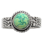 Turquoise Magnesite 925 Sterling Silver Ring Jewelry Size-13 SR01276