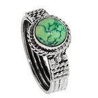 Turquoise Magnesite 925 Sterling Silver Ring Jewelry Size-13 SR01276