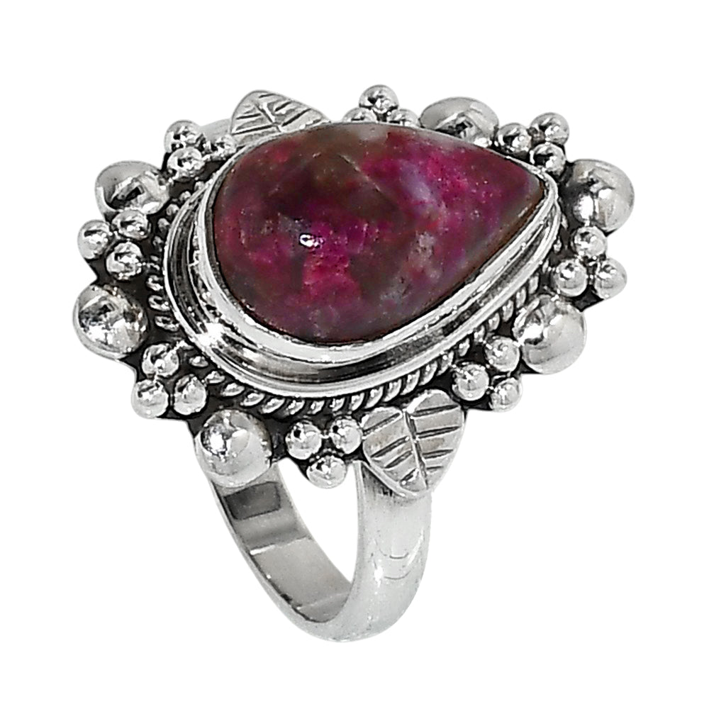 Russian Eudialyte 925 Sterling Silver Ring Jewelry Size-17 SR01278
