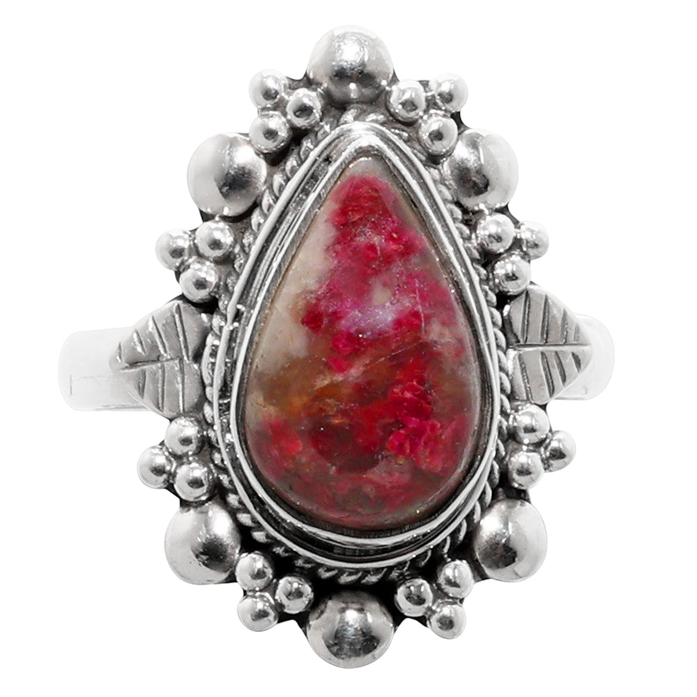 Russian Eudialyte 925 Sterling Silver Ring Jewelry Size-17 SR01278