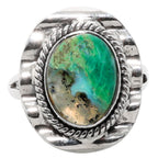 Dendritic Chrysoprase 925 Sterling Silver Ring Jewelry Size-16 SR01281