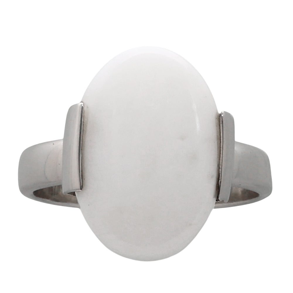 White Opal 925 Sterling Silver Ring Jewelry Size-16 SR01285