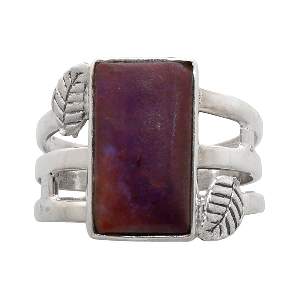 Green Aventurine 925 Sterling Silver Ring Jewelry Size-20 SR01286