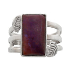 Green Aventurine 925 Sterling Silver Ring Jewelry Size-20 SR01286