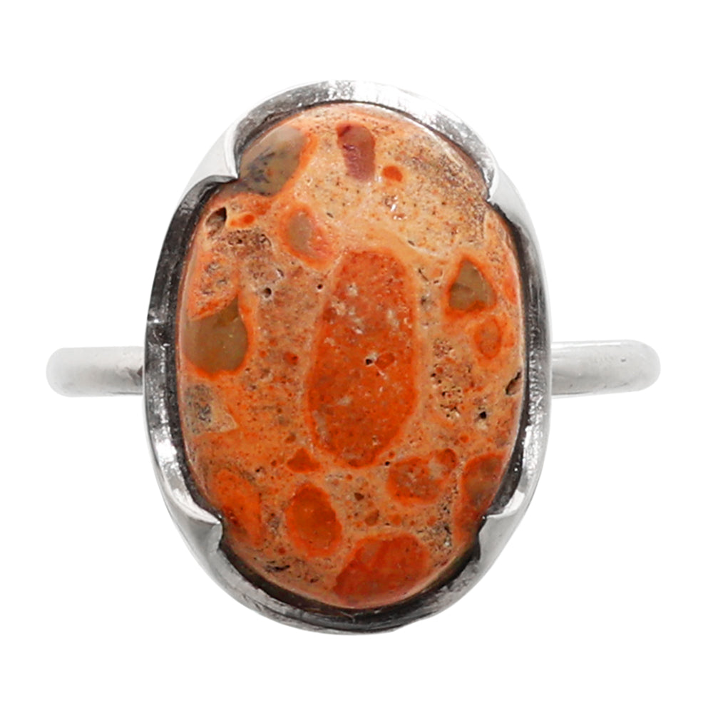 Leopardite Jasper 925 Sterling Silver Ring Jewelry Size-12 SR01293