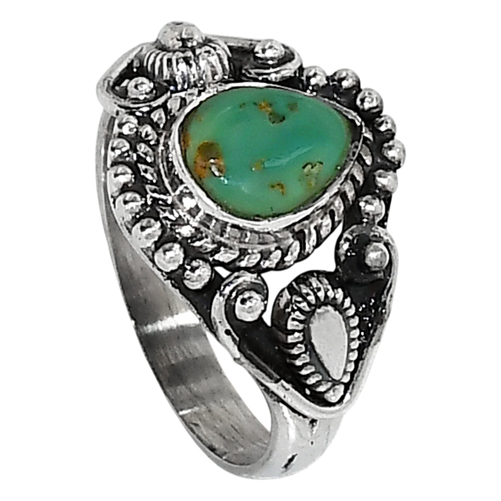 Utah Variscite 925 Sterling Silver Ring Jewelry Size-9 SR01294