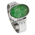 Lavender Jade 925 Sterling Silver Ring Jewelry Size-18 SR01296