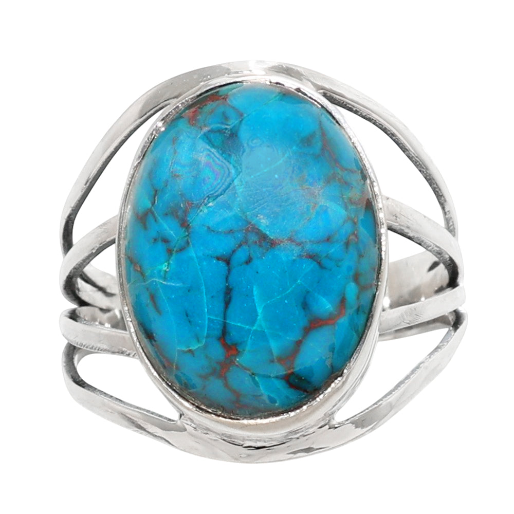 Shattuckite 925 Sterling Silver Ring Jewelry Size-22 SR01302