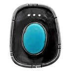 Sleeping Beauty Turquoise 925 Sterling Silver Ring Jewelry Size-20 SR01311