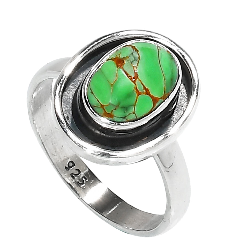 Australian Variscite 925 Sterling Silver Ring Jewelry Size-16 SR01312