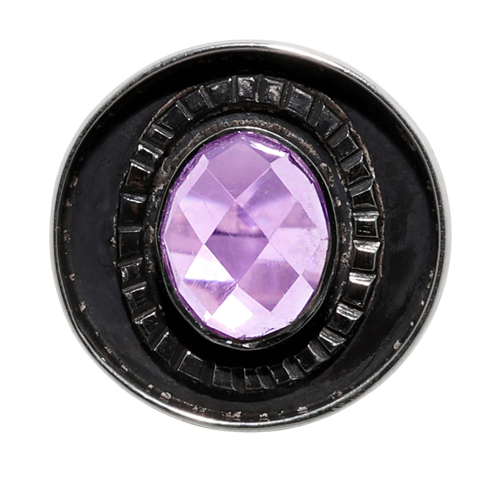 Amethyst Checker 925 Sterling Silver Ring Jewelry Size-17 SR01314