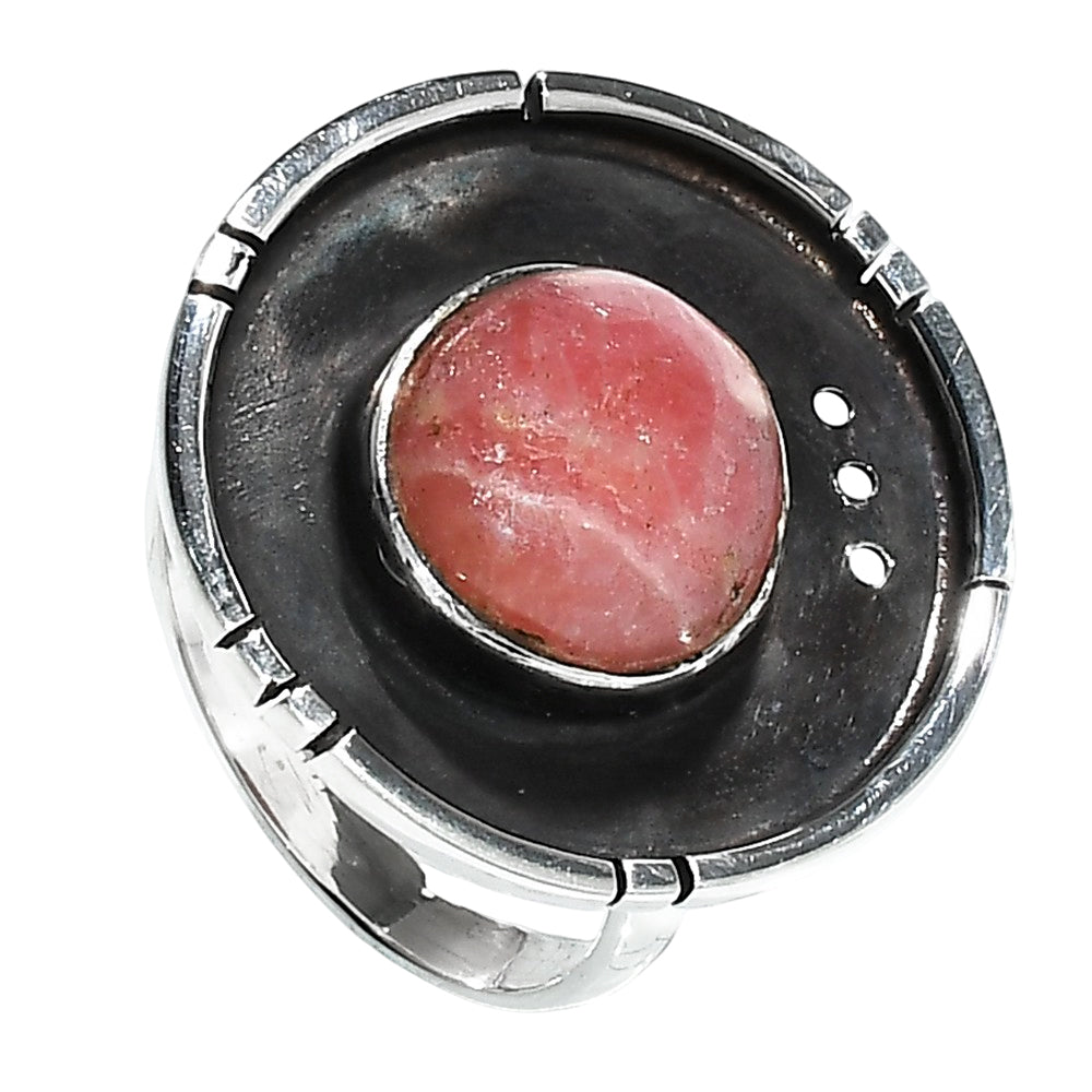 Rhodochrosite Argentina 925 Sterling Silver Ring Jewelry Size-13 SR01316