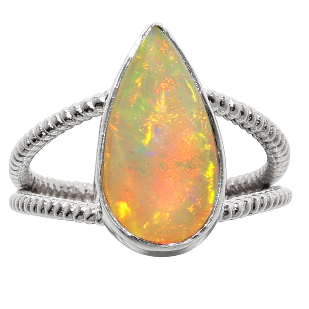 Ethiopian Opal 925 Sterling Silver Ring Jewelry Size-17 SR01317
