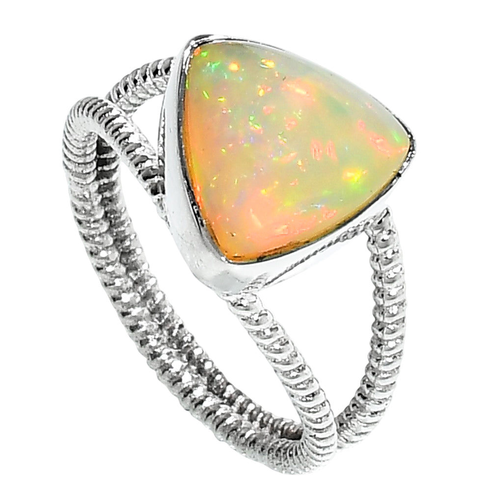 Ethiopian Opal 925 Sterling Silver Ring Jewelry Size-16 SR01318
