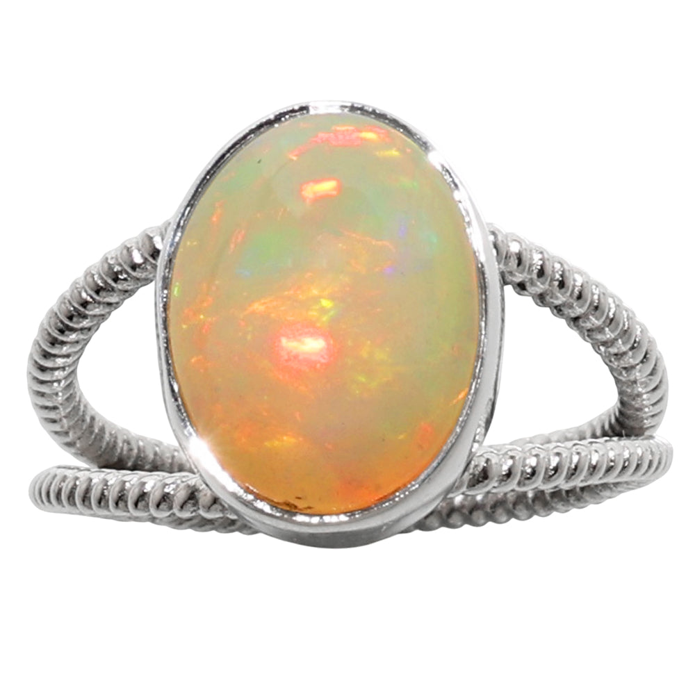 Ethiopian Opal 925 Sterling Silver Ring Jewelry Size-16 SR01319