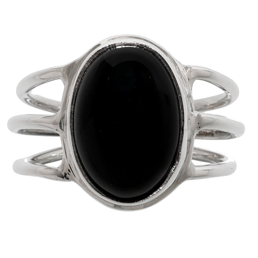 Black Onyx 925 Sterling Silver Ring Jewelry Size-16 SR01320