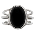 Black Onyx 925 Sterling Silver Ring Jewelry Size-16 SR01320