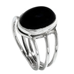 Black Onyx 925 Sterling Silver Ring Jewelry Size-16 SR01320