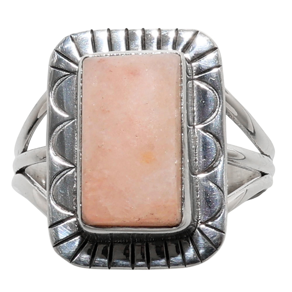 Pink Opal 925 Sterling Silver Ring Jewelry Size-17 SR01324