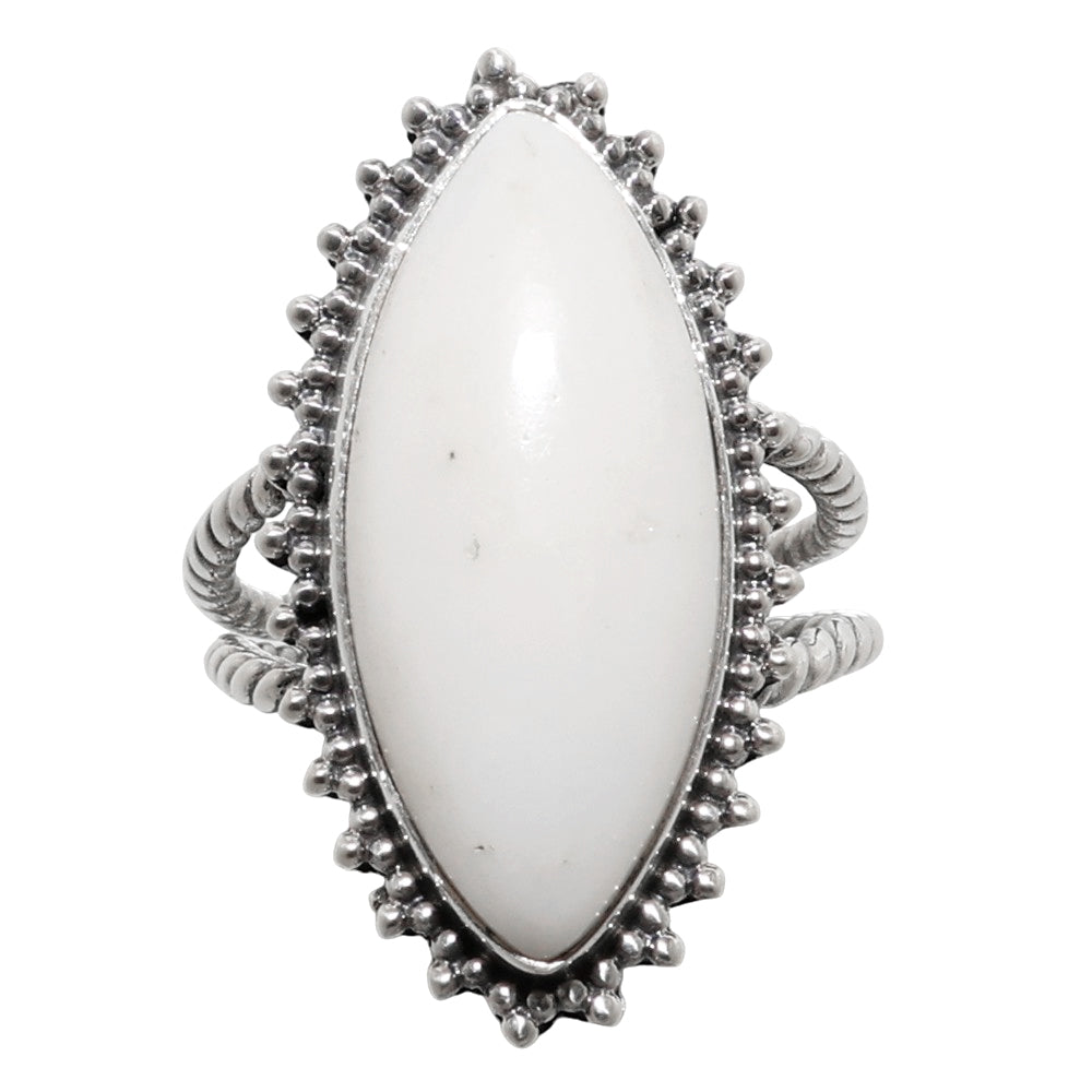 White Opal 925 Sterling Silver Ring Jewelry Size-12 SR01325