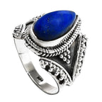 Lapis Lazuli 925 Sterling Silver Ring Jewelry Size-13 SR01326