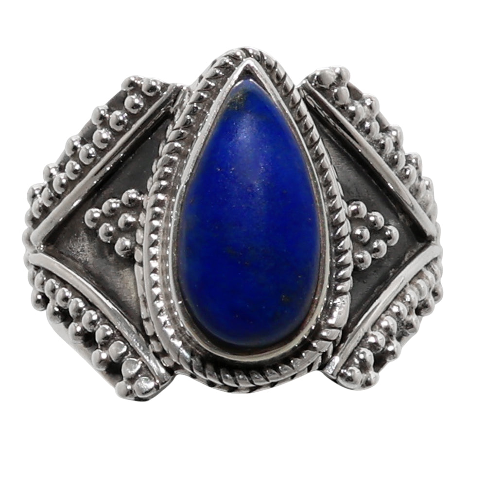 Lapis Lazuli 925 Sterling Silver Ring Jewelry Size-13 SR01326