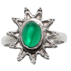 Green Onyx 925 Sterling Silver Ring Jewelry Size-17 SR01327