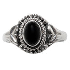 Black Onyx 925 Sterling Silver Ring Jewelry Size-12 SR01328