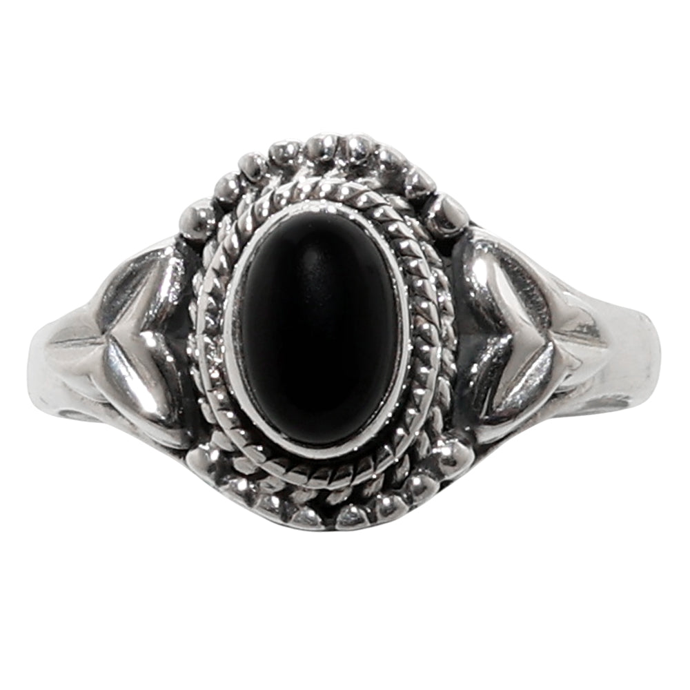 Black Onyx 925 Sterling Silver Ring Jewelry Size-12 SR01328