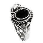 Black Onyx 925 Sterling Silver Ring Jewelry Size-12 SR01328