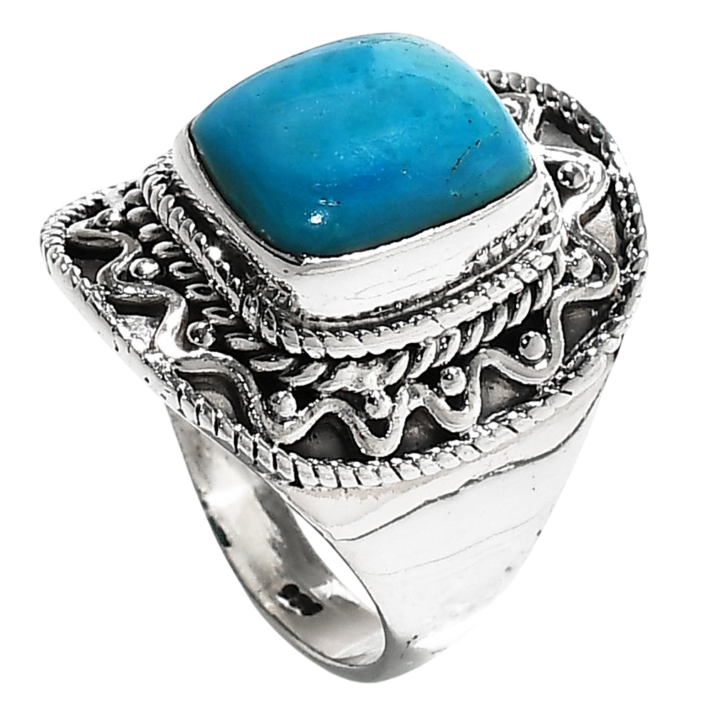 Peruvian Opalina 925 Sterling Silver Ring Jewelry Size-14 SR01330