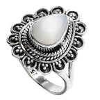Srilankan Moonstone 925 Sterling Silver Ring Jewelry Size-14 SR01334