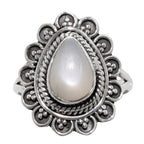Srilankan Moonstone 925 Sterling Silver Ring Jewelry Size-14 SR01334