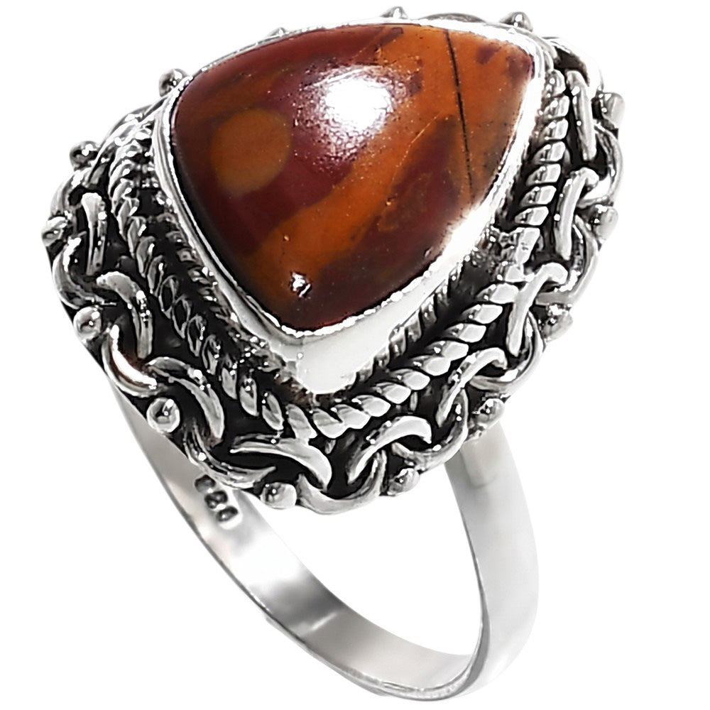 Noreena Jasper 925 Sterling Silver Ring Jewelry Size-18 SR01338